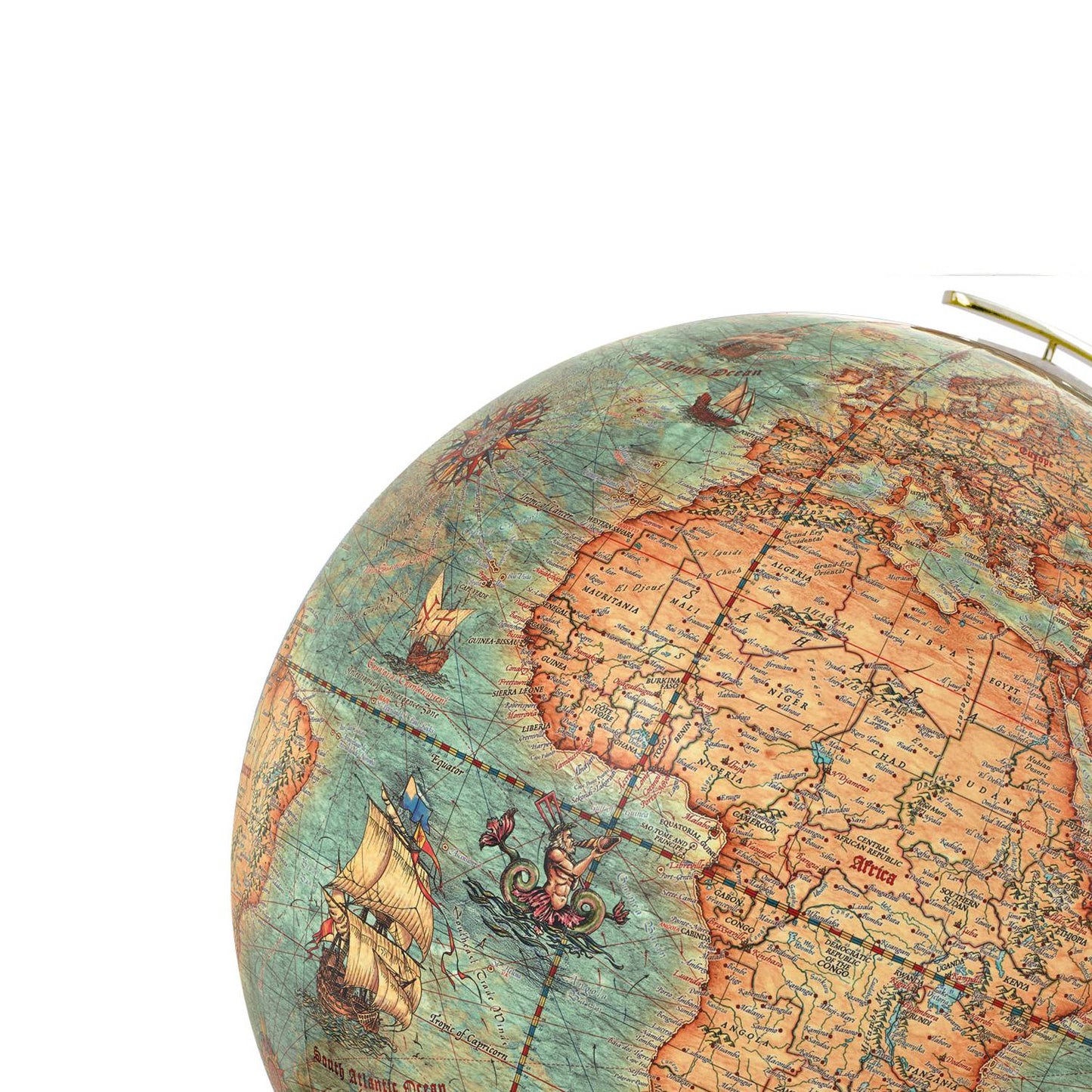 Globe de table Columbus Imperial, 400 mm, globe illuminé, avec image de carte historique