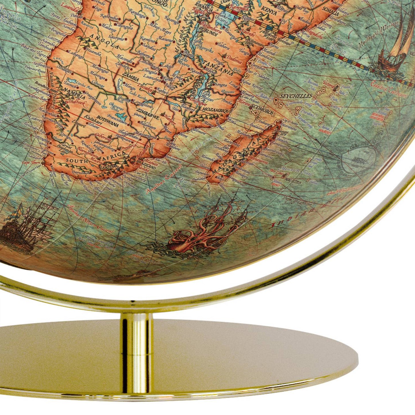 Globe de table Columbus Imperial, 400 mm, globe illuminé, avec image de carte historique