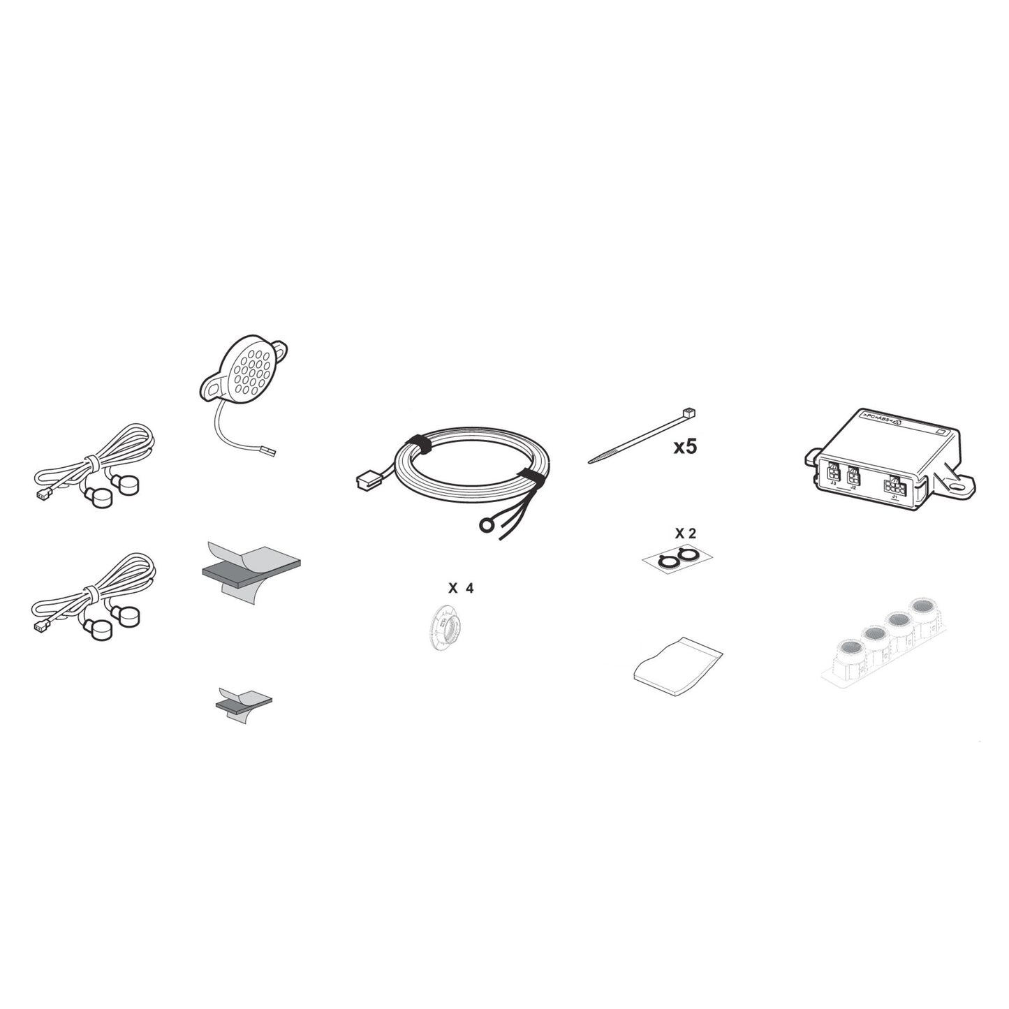 Cobra ParkMaster Kit R394 avec unité de contrôle et 4 capteurs