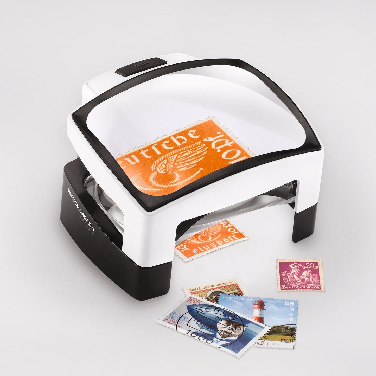 Loupe sur pied Eschenbach visolux+ loupe de lecture avec LED blanc froid et chaud grossissement 3x