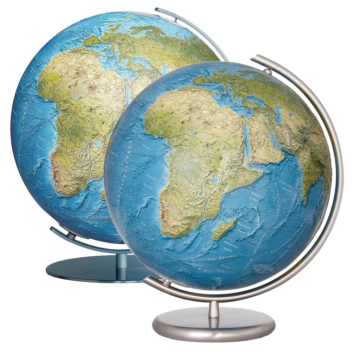 Globe lumineux Columbus DUORAMA, globe de table, D 400 mm, acier inoxydable, différentes variantes