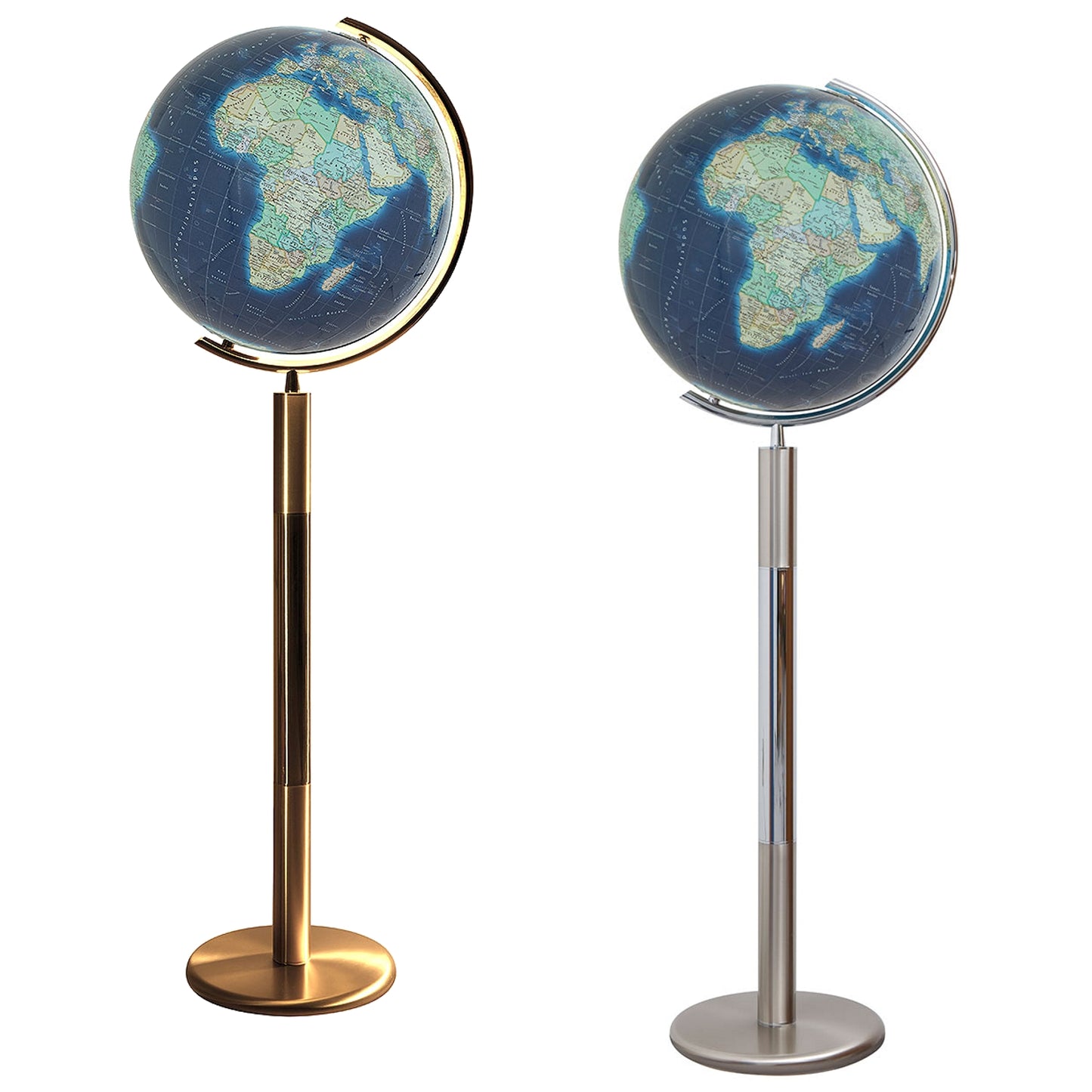 Globe sur pied Columbus Duo Azzurro, D 400 mm, verre cristal, OID, diverses variantes
