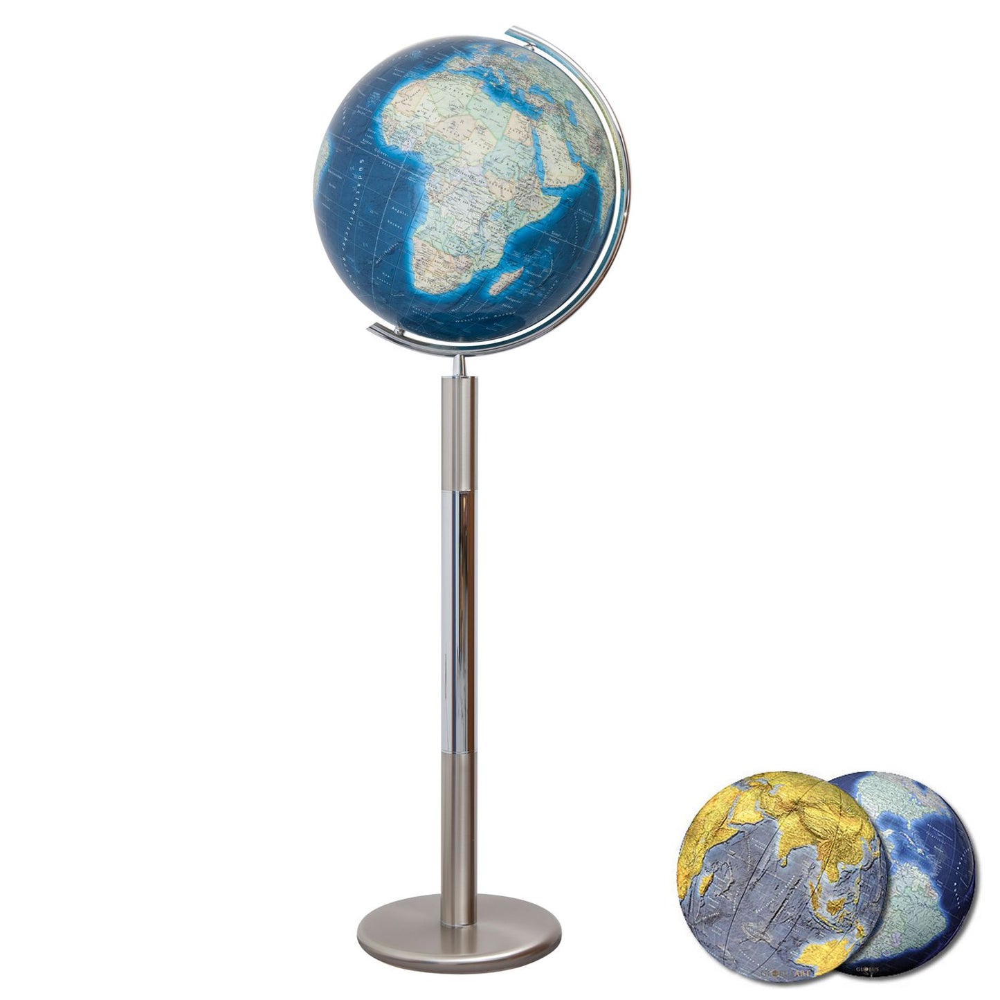Globe sur pied Columbus Duo Azzurro, D 400 mm, verre cristal, OID, diverses variantes