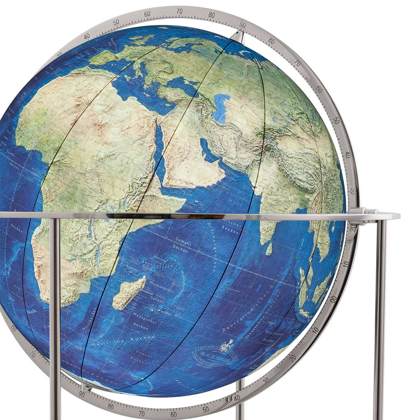 Columbus BLACK SERIES globe sur pied Savannah D 60 cm verre acrylique et acier inoxydable