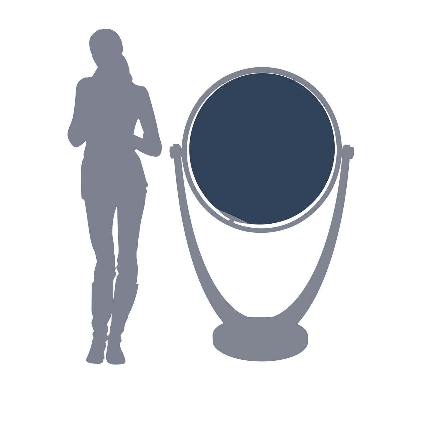 Globe sur pied Columbus Magnum DUO D 77 cm PE et base fourche noyer