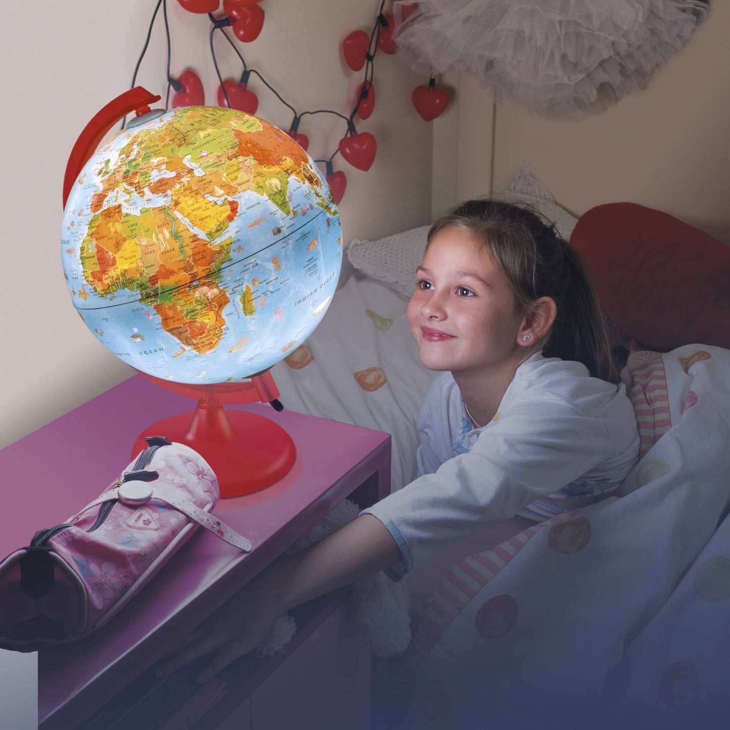 Globe lumineux pour enfants Räthgloben, 25cm D, 35cm H, différentes variantes