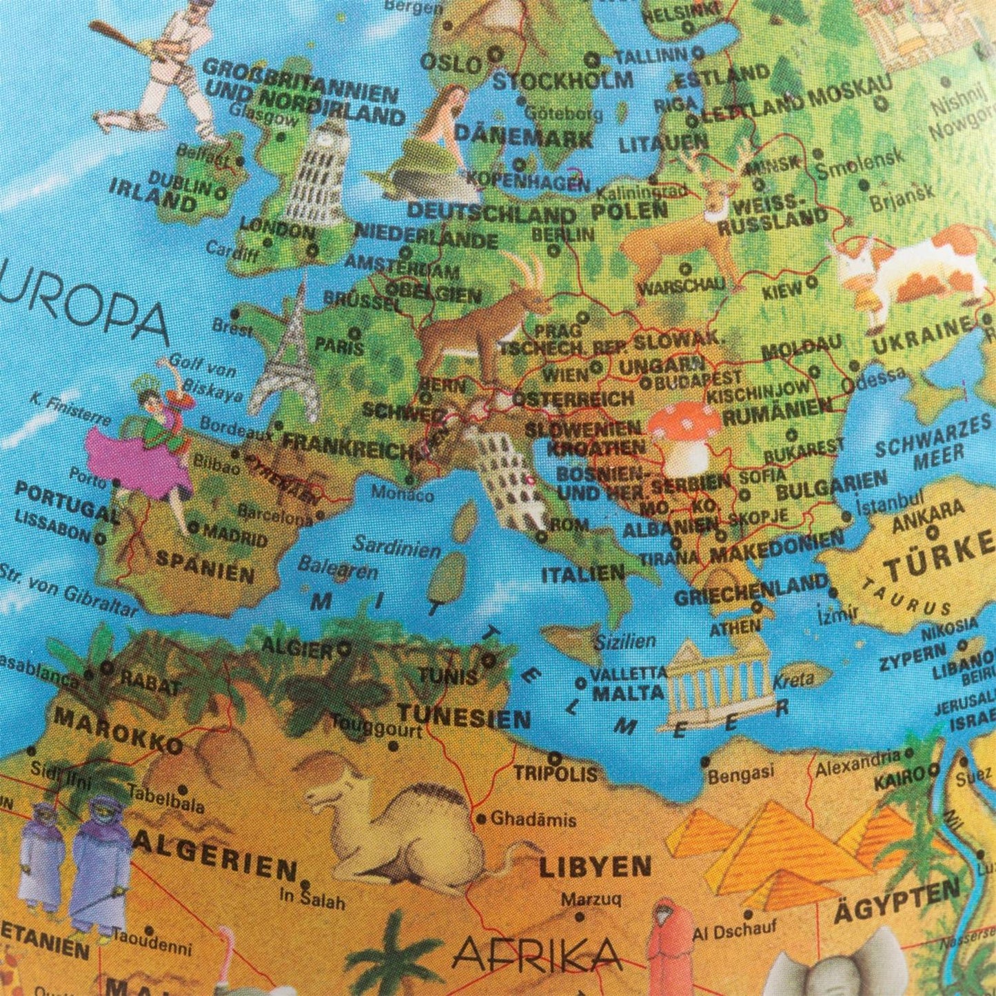 Globe lumineux pour enfants Räthgloben, 25cm D, 35cm H, différentes variantes