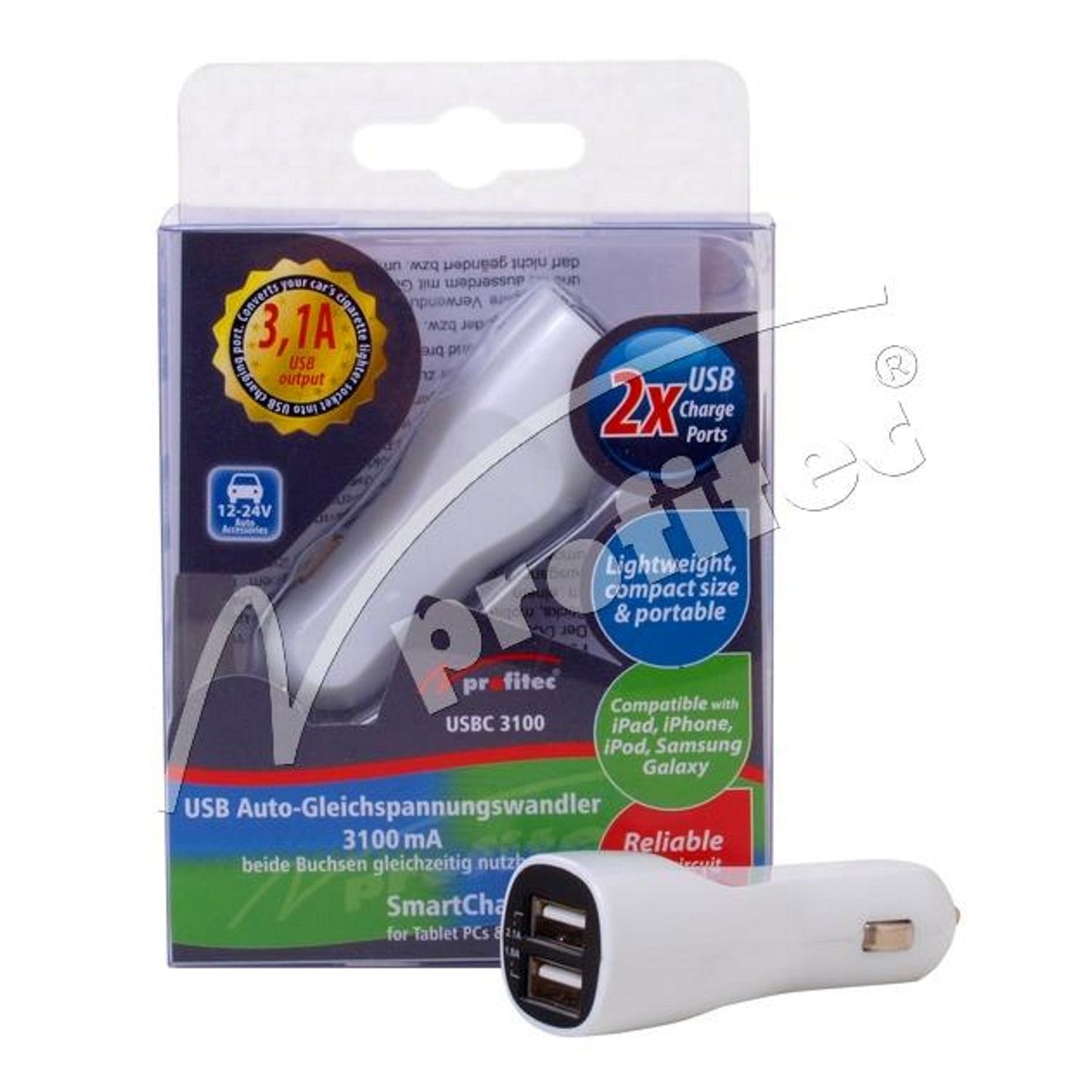 Convertisseur de tension CC automatique USB Profitec 3100mA