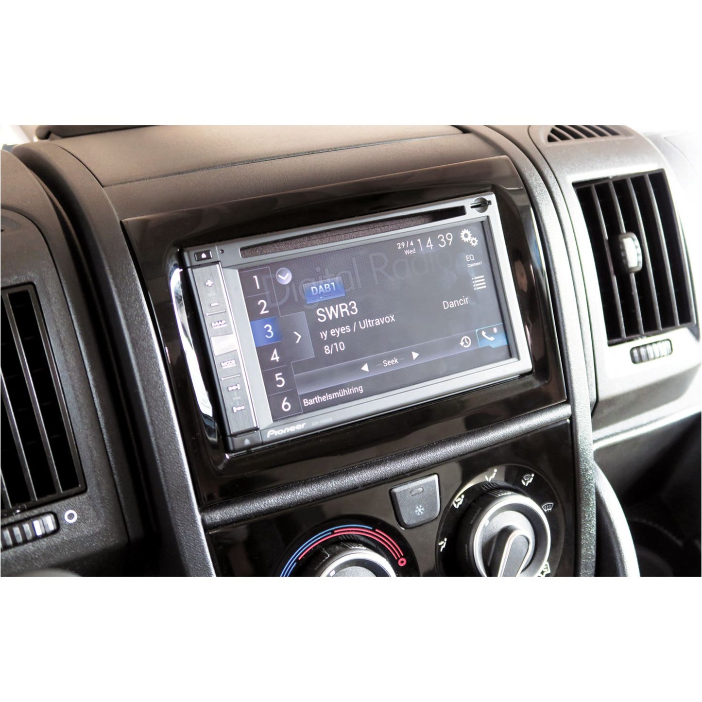 Kit d'installation double radio pour Ducato X250 et X290, en noir, brillant