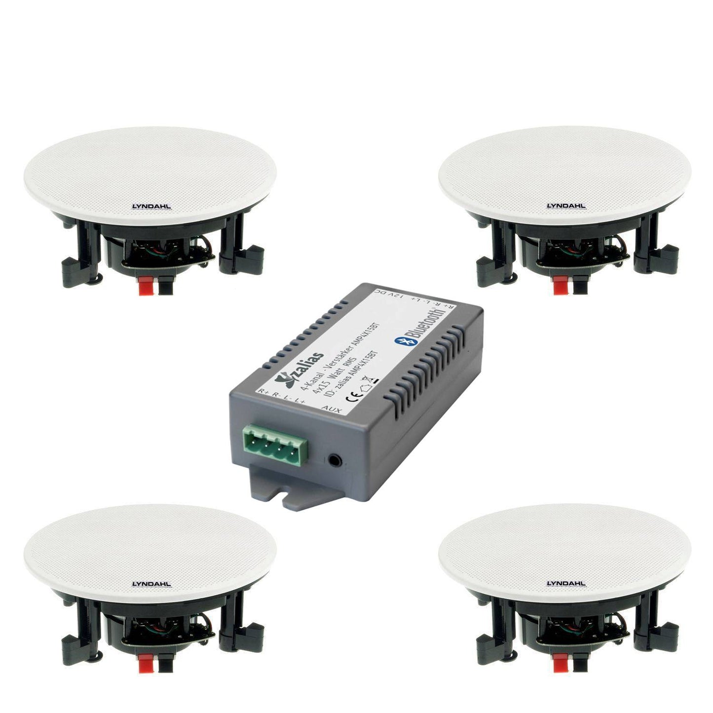Kit LYNDAHL CS200BT avec 2 ou 4 haut-parleurs et amplificateur Bluetooth