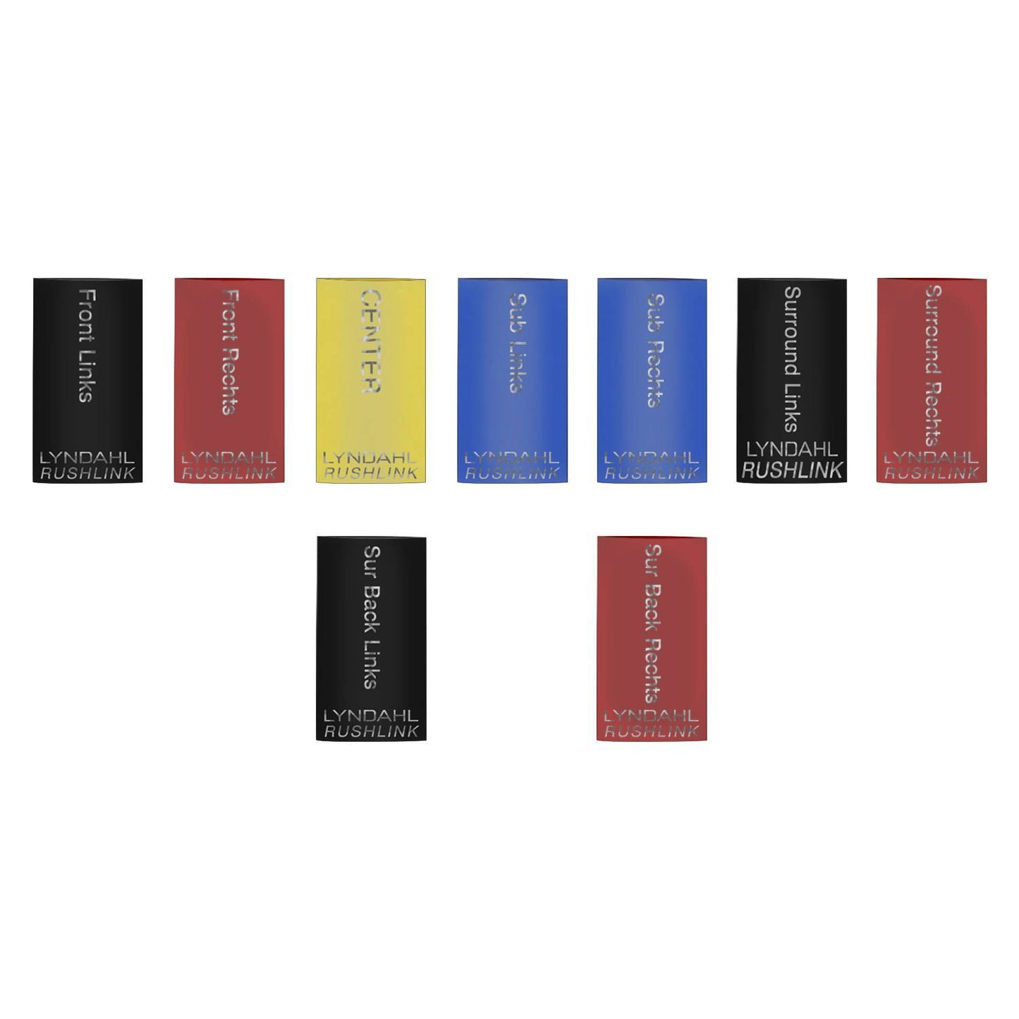 Ensemble complet de gaines rétractables Lyndahl pour panneaux d'enceintes 5.1 ou 7.1