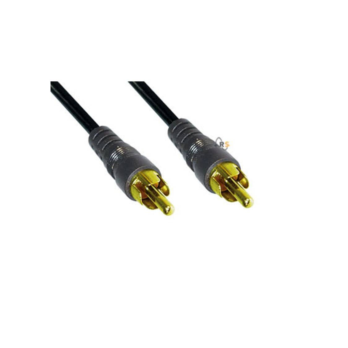 Câble audio transmedia cinch mono plaqué or 2.5m