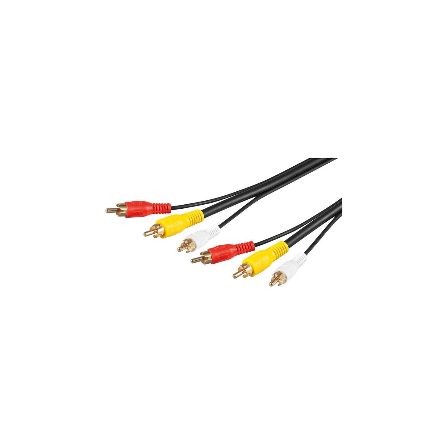 Câble cinch vidéo 75 ohms avec son stéréo, 3x fiches cinch, différentes longueurs