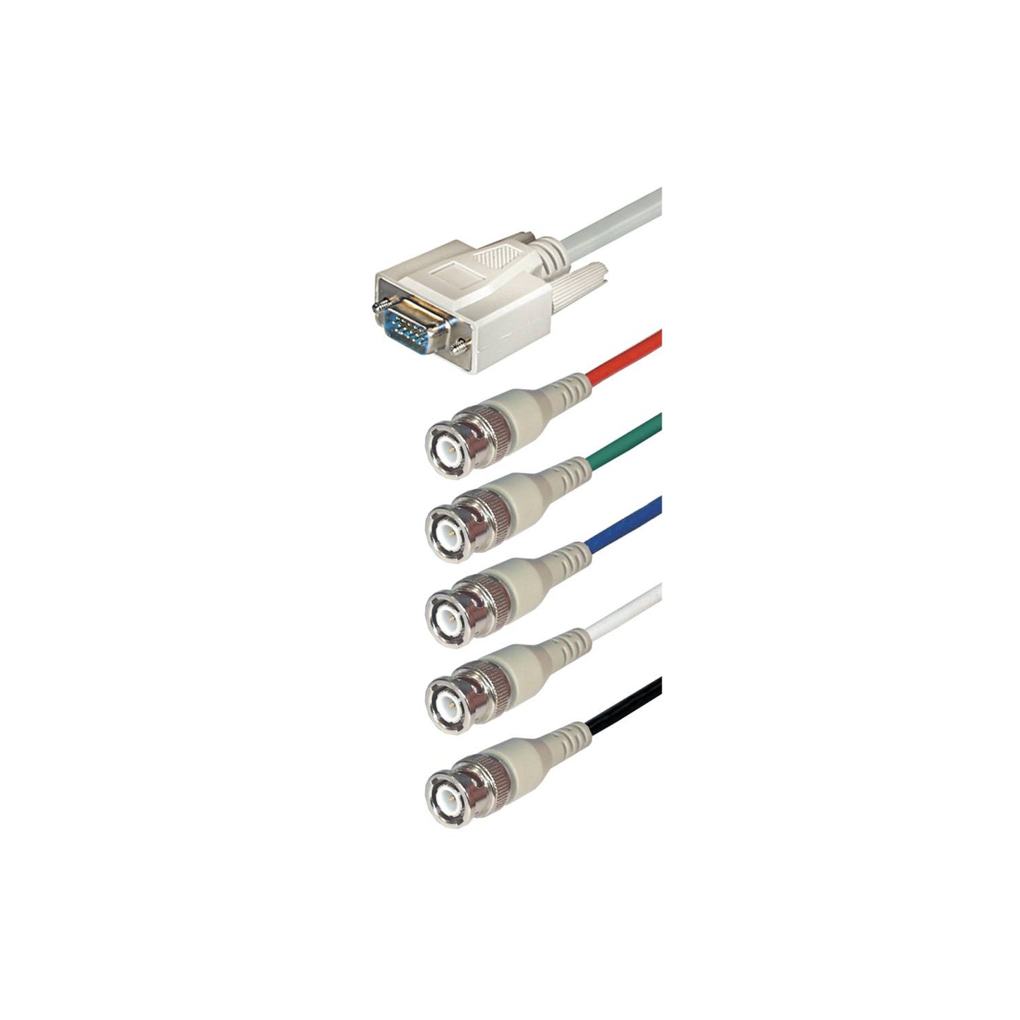 VGA (Sub D 15 broches) vers 5x BNC avec synchronisation. 1,8 m