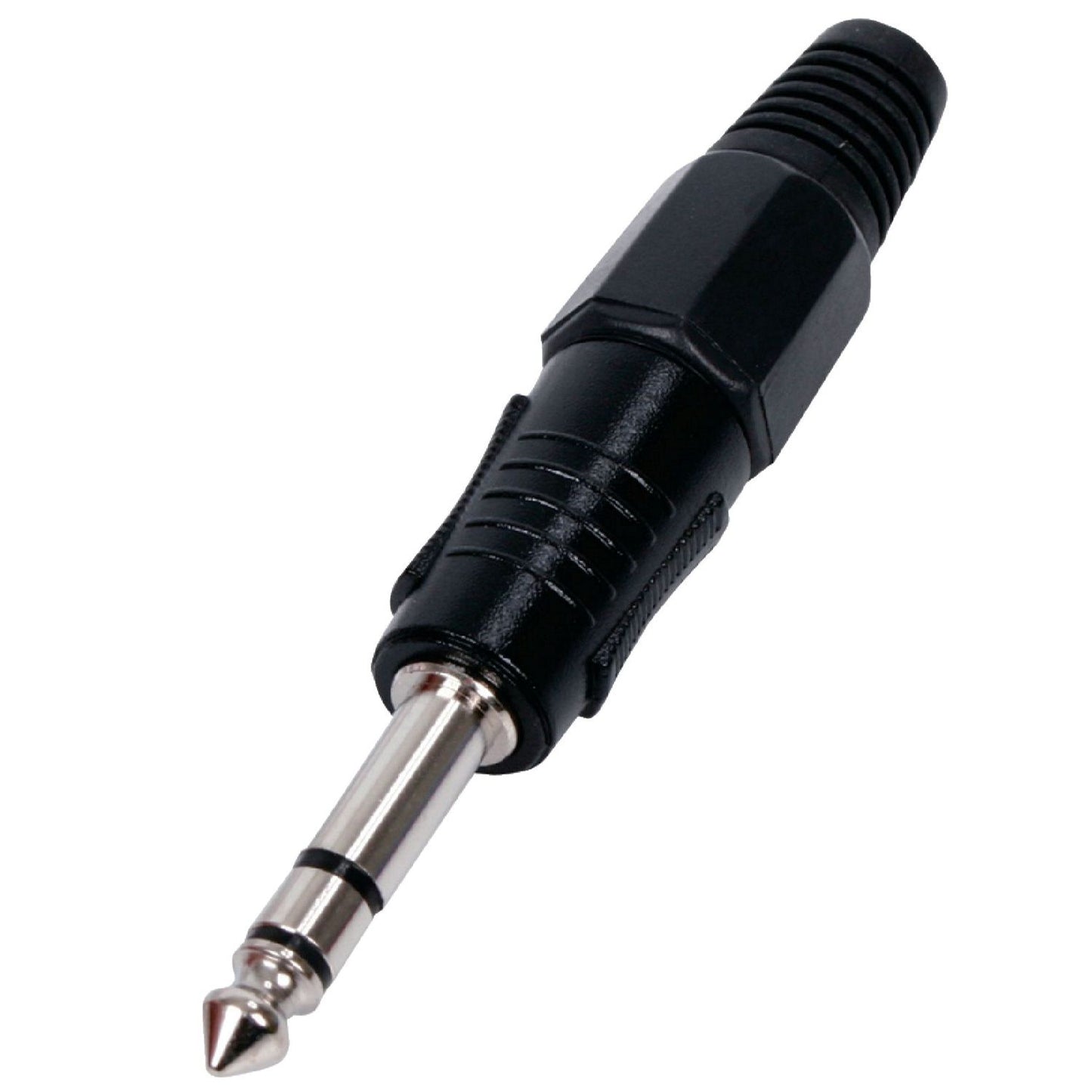Fiche Jack 6.3mm Stéréo Version Métal Noir