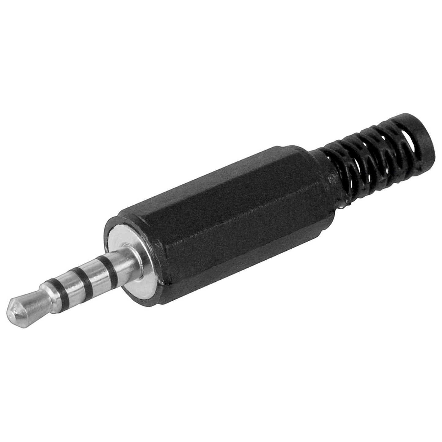 Fiche jack 3.5mm plastique 4 pôles