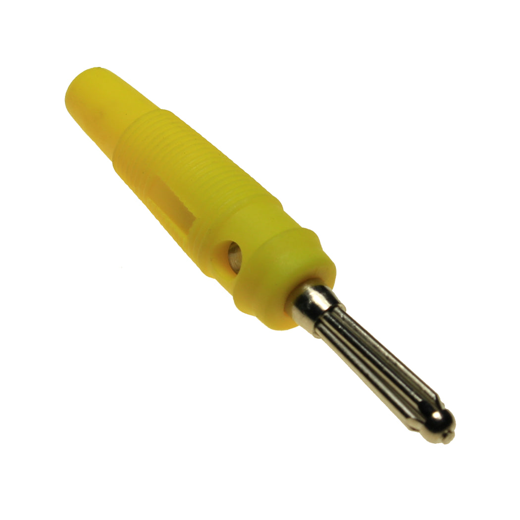 Bouchon de laboratoire avec isolation en caoutchouc à visser Jaune