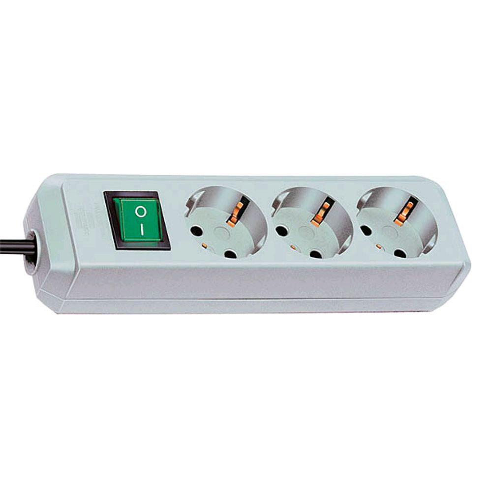 Multiprise Brennenstuhl Eco-Line avec interrupteur 3 voies 1,5m