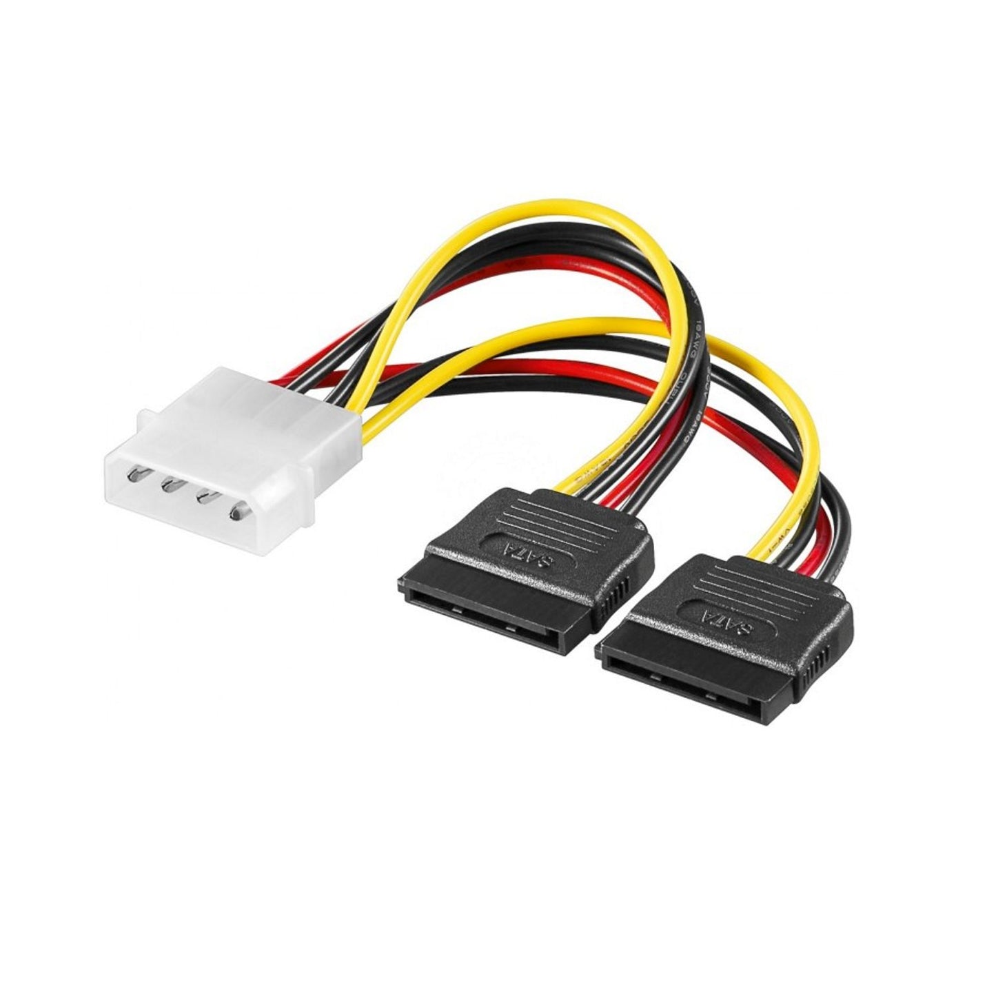 Adaptateur fiche 5,25" vers 2x S-ATA 15 broches, 0,13 m