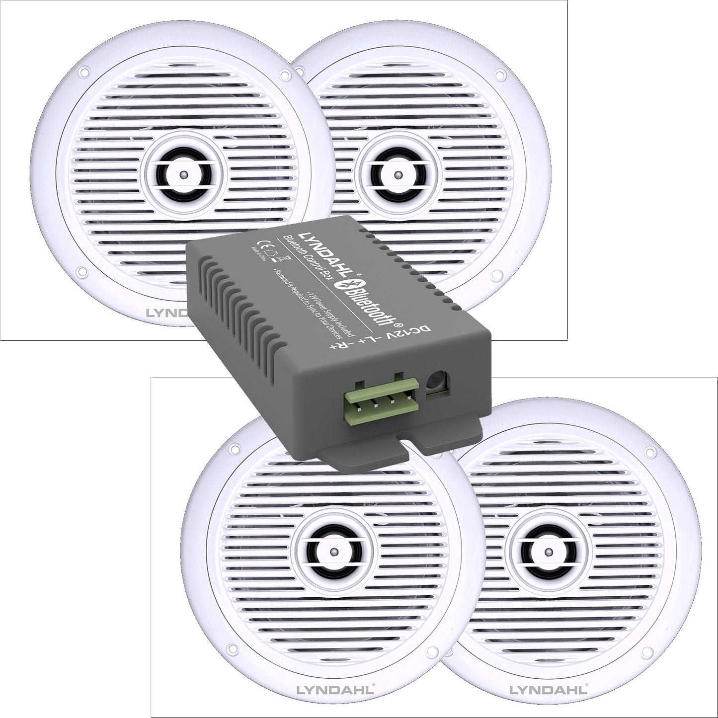 Ensemble d'enceintes LYNDAHL, CS200BT-AMP et CS180IP, avec 2 ou 4 enceintes