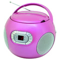 RECONDITIONNÉ - Soundmaster SCD2120PI CD-Boombox, FM/MW, fonction livre audio, AUX-In, rose