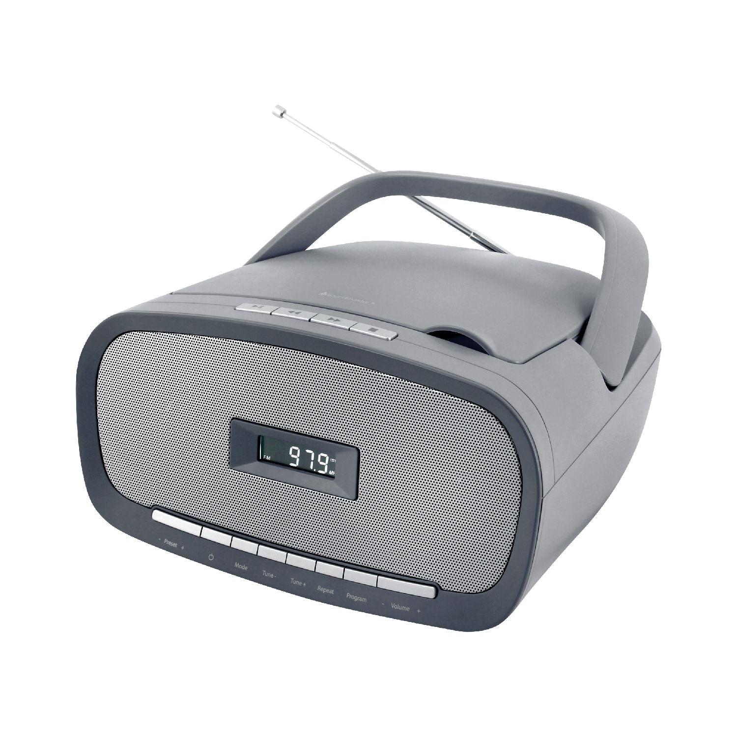 RECONDITIONNÉ - Soundmaster SCD1900TI CD-MP3 boombox avec radio FM, USB et Aux-In en g