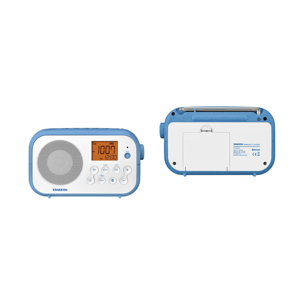 Sangean PR-D12BT Traveller 120 radio FM avec Bluetooth portable, différentes variantes