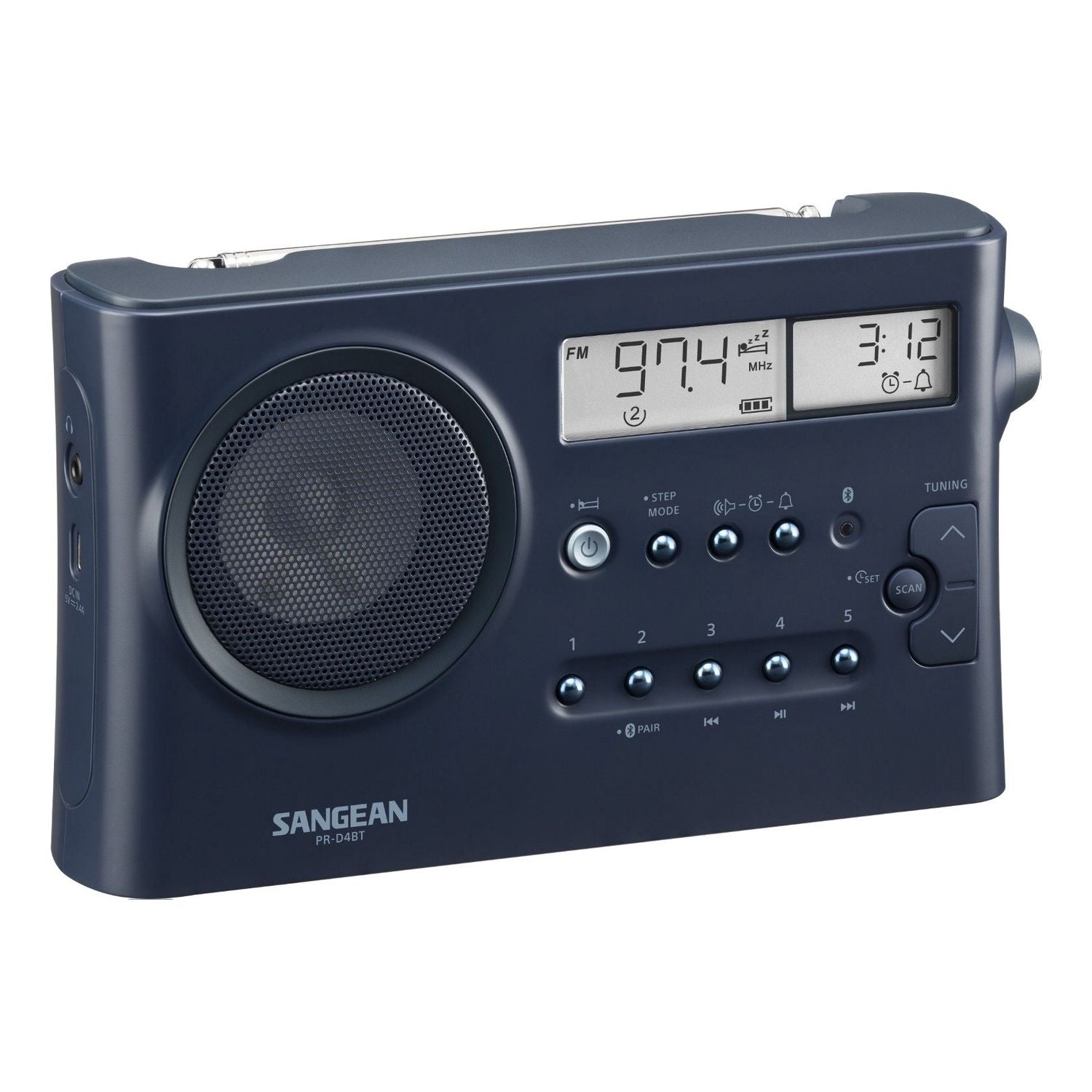 Sangean PR-D4BT radio portable MW/FM avec Bluetooth, différentes couleurs