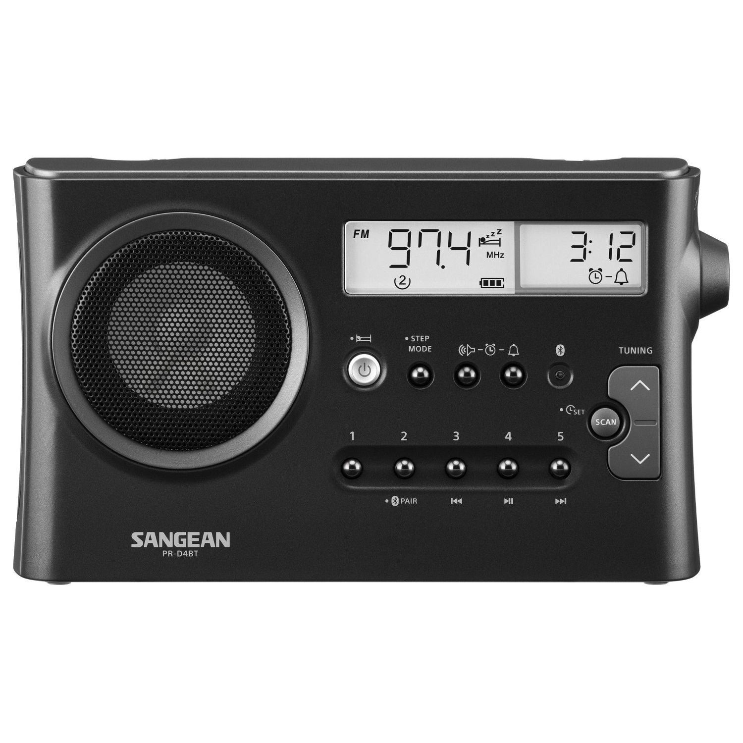 Sangean PR-D4BT radio portable MW/FM avec Bluetooth, différentes couleurs