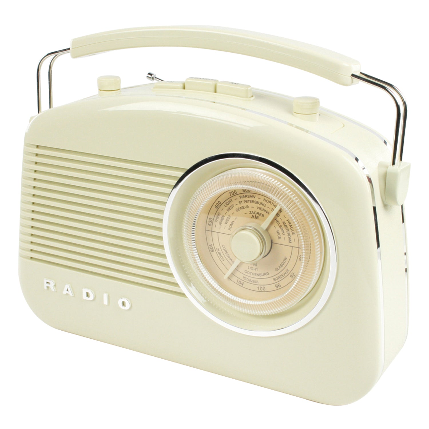 RECONDITIONNÉ - Radio AM/FM design rétro, couleur ivoire