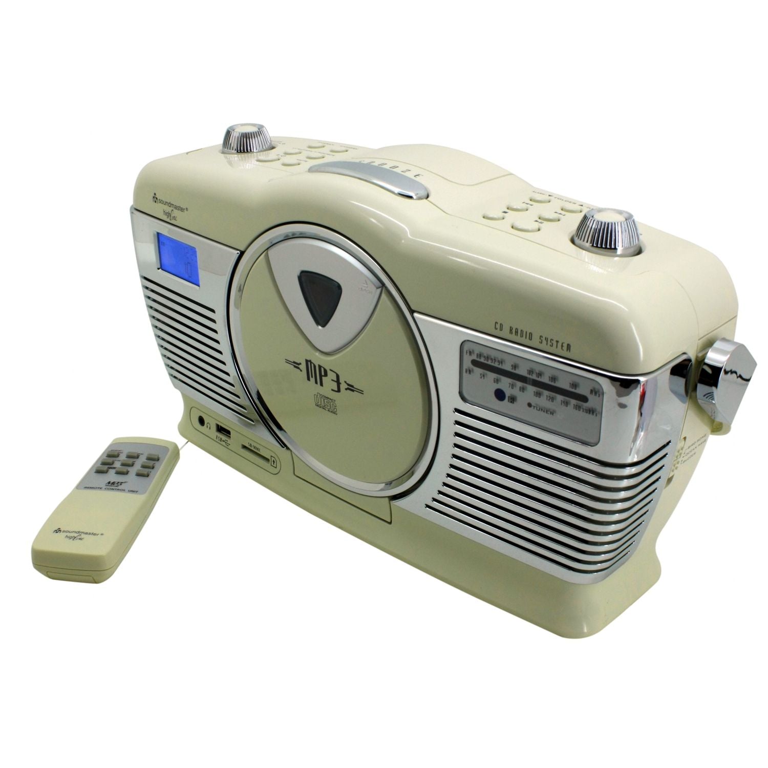RECONDITIONNÉ - Soundmaster RCD1350BE radio rétro CD/MP3/USB en beige