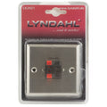 RECONDITIONNÉ - Lyndahl prise murale encastrable haut-parleur double, acier inoxydable pour boîtiers d'interrupteur
