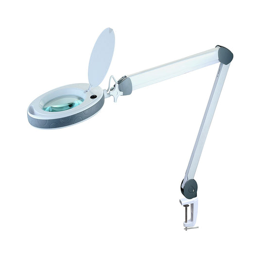 B-WARE - Lumeno LED Lupenleuchte 8515GR,152mm Echtglaslinse 5 Dioptrien grau