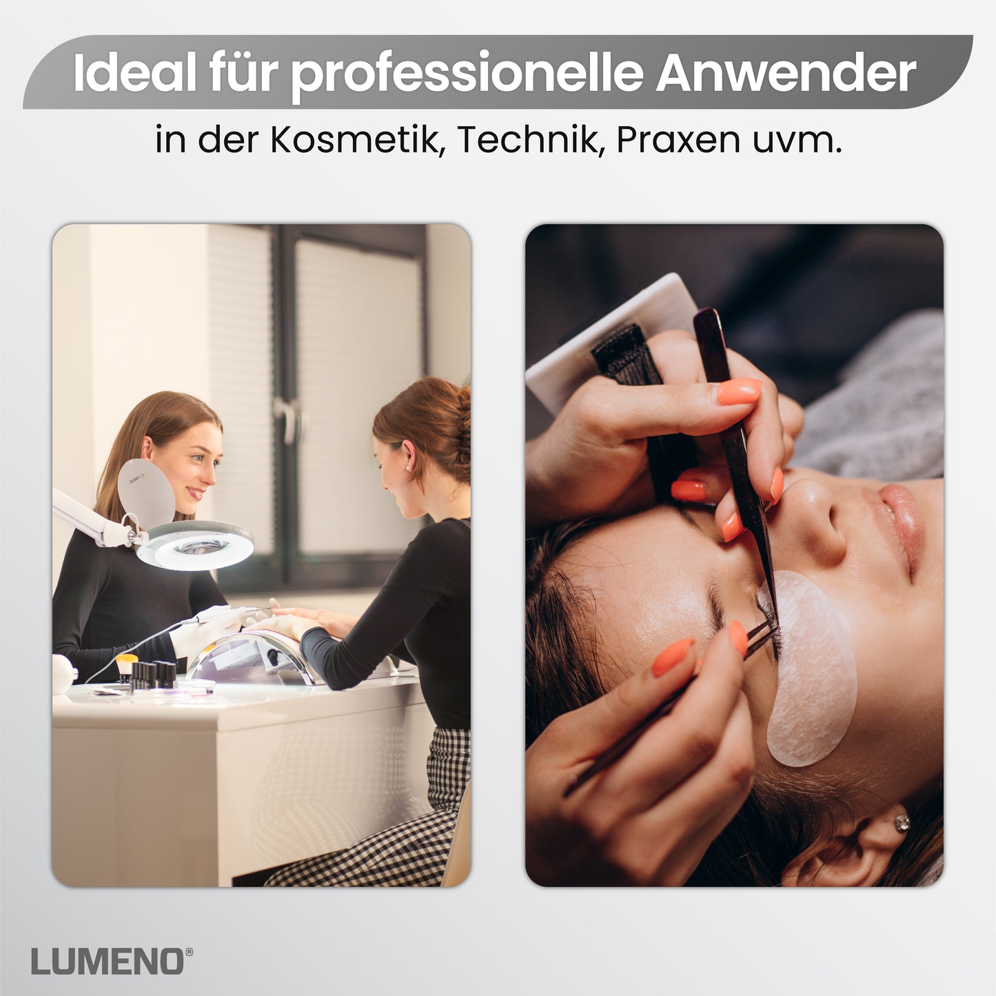 Lumeno 7213/15/18GR lampe loupe/lampe de travail 96 LEDs, protection en caoutchouc coloré