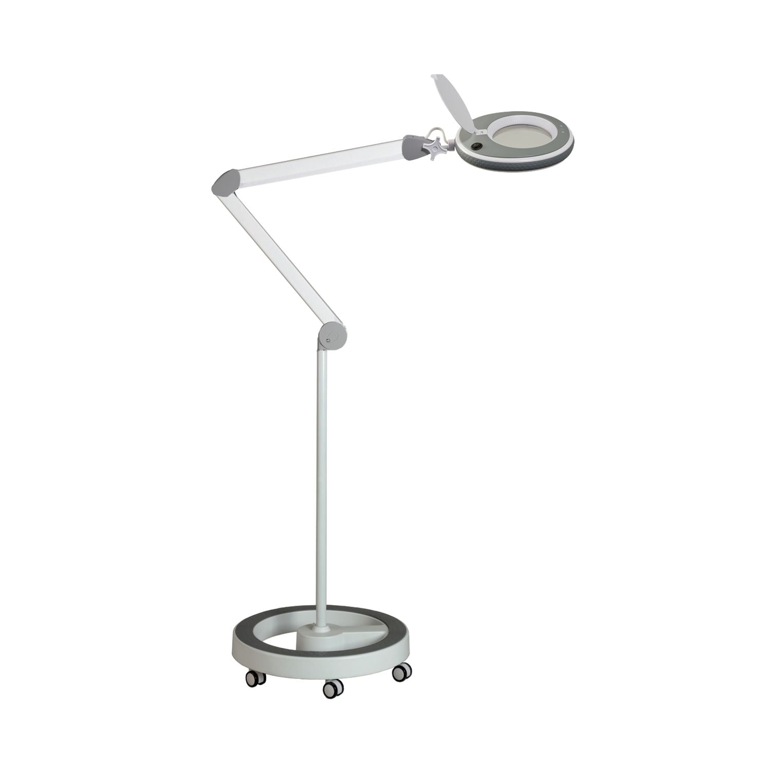 RECONDITIONNÉ - Lumeno lampe-loupe 8213GR et statif 6159GR en set avec 3 dioptries