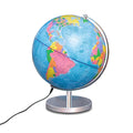 RECONDITIONNÉ - Magellan Albion globe lumineux 25 cm carte politique argent