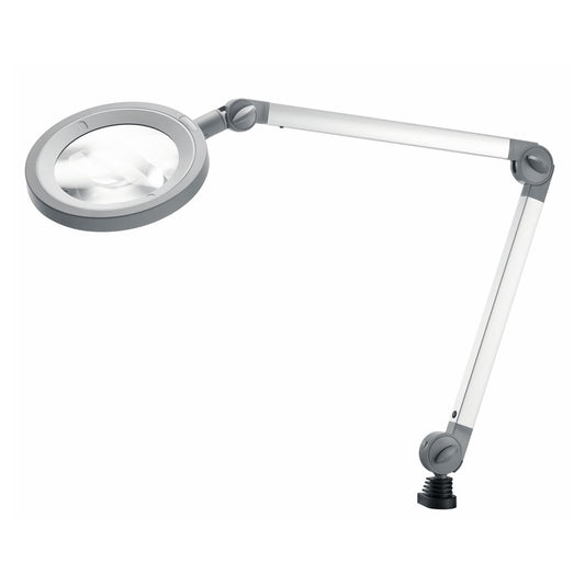 Lampe loupe Waldmann MLD 750/850/D dimmable 3,5 dpt avec pince de table en gris