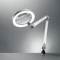Lampe loupe Waldmann MLD 750/850/D dimmable 3,5 dpt avec pince de table en gris