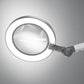 Lampe loupe Waldmann MLD 750/850/D dimmable 3,5 dpt avec pince de table en gris