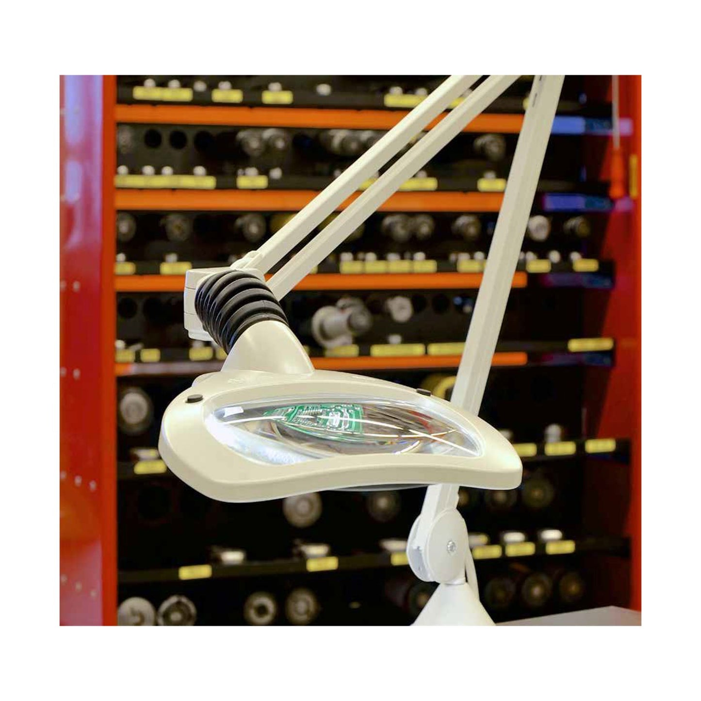 Lampe loupe VisionLUXO Wave LED avec lentille en verre rectangulaire, différentes variantes
