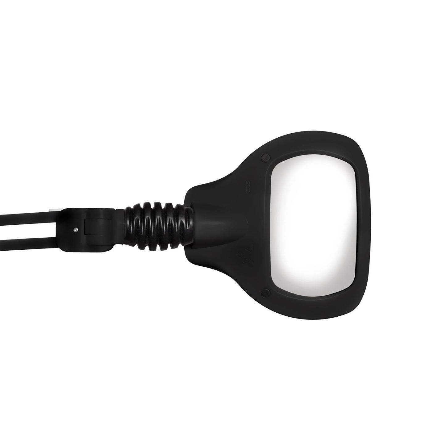 Lampe loupe VisionLUXO Wave LED ESD avec lentille en verre rectangulaire, noire