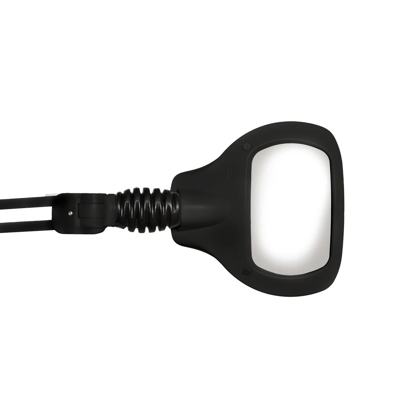 Lampe loupe UV VisionLUXO Wave LED ESD avec lentille en verre rectangulaire, noire