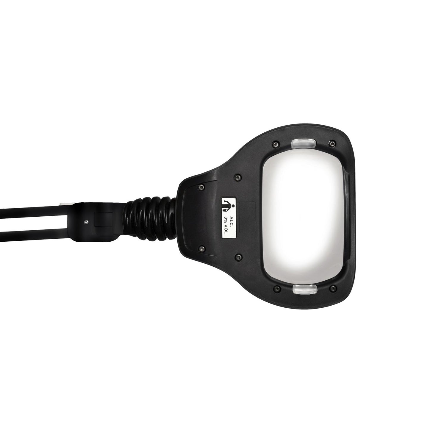 Lampe loupe UV VisionLUXO Wave LED ESD avec lentille en verre rectangulaire, noire