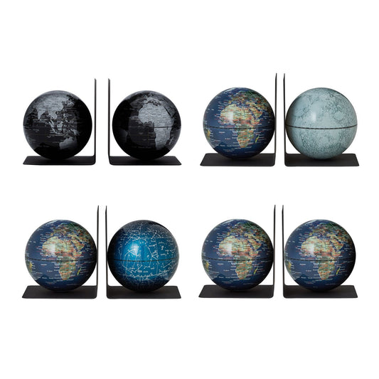 EMFORM Bookglobe Bookend Set Globe Amovible en différentes variantes