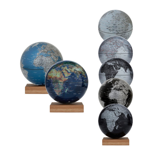 EMFORM Platon Globe magnétique avec base en chêne de différentes couleurs
