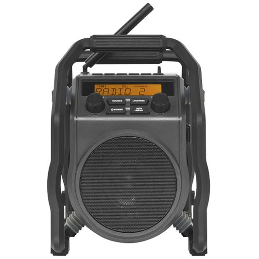 Radio de chantier FM PerfectPro UBOX 200R, RDS, AUX, Bluetooth, antichoc