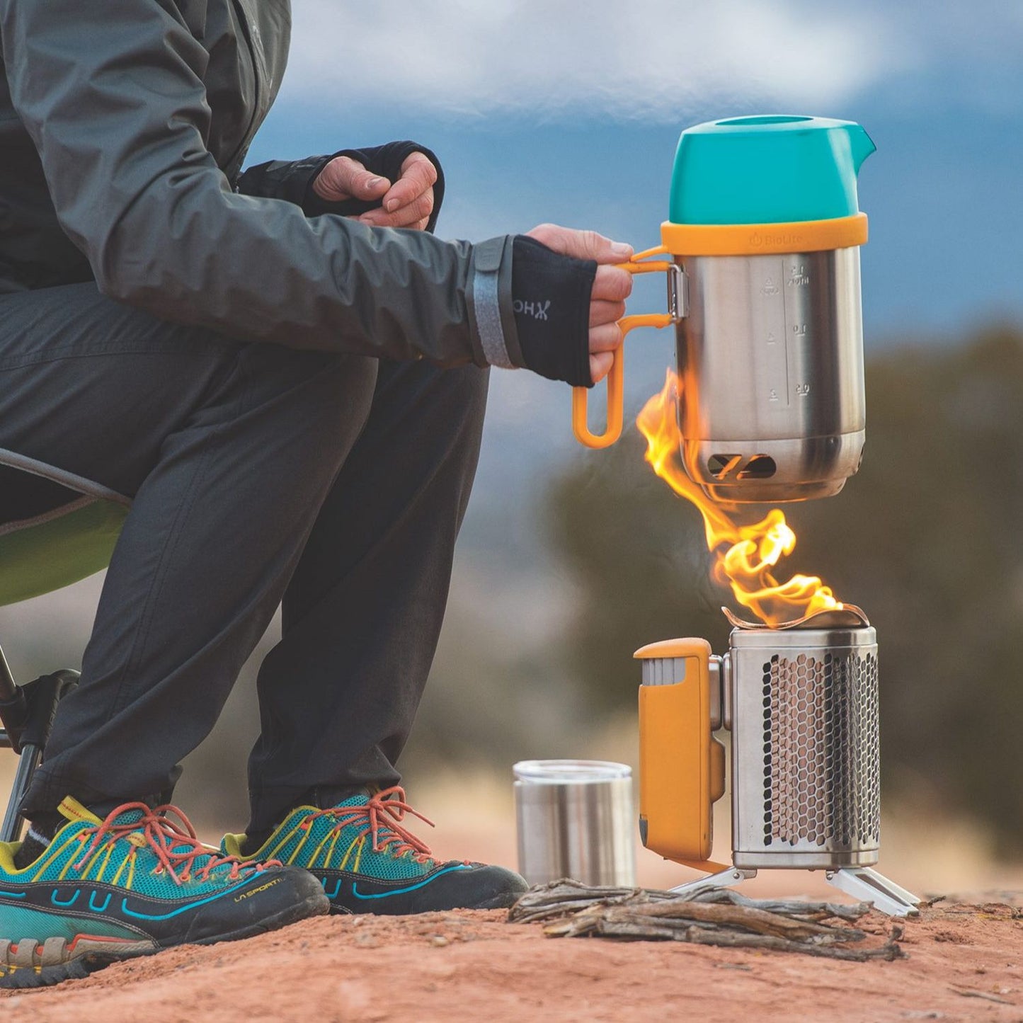 BioLite KettlePot Marmite d'extérieur, bouilloire et cafetière pour réchaud de camping