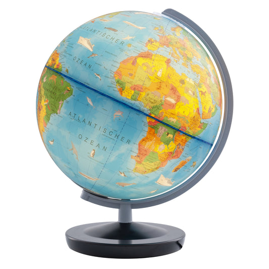 Globe lumineux pour enfants Columbus TERRA, D 260 mm, avec livret d'accompagnement