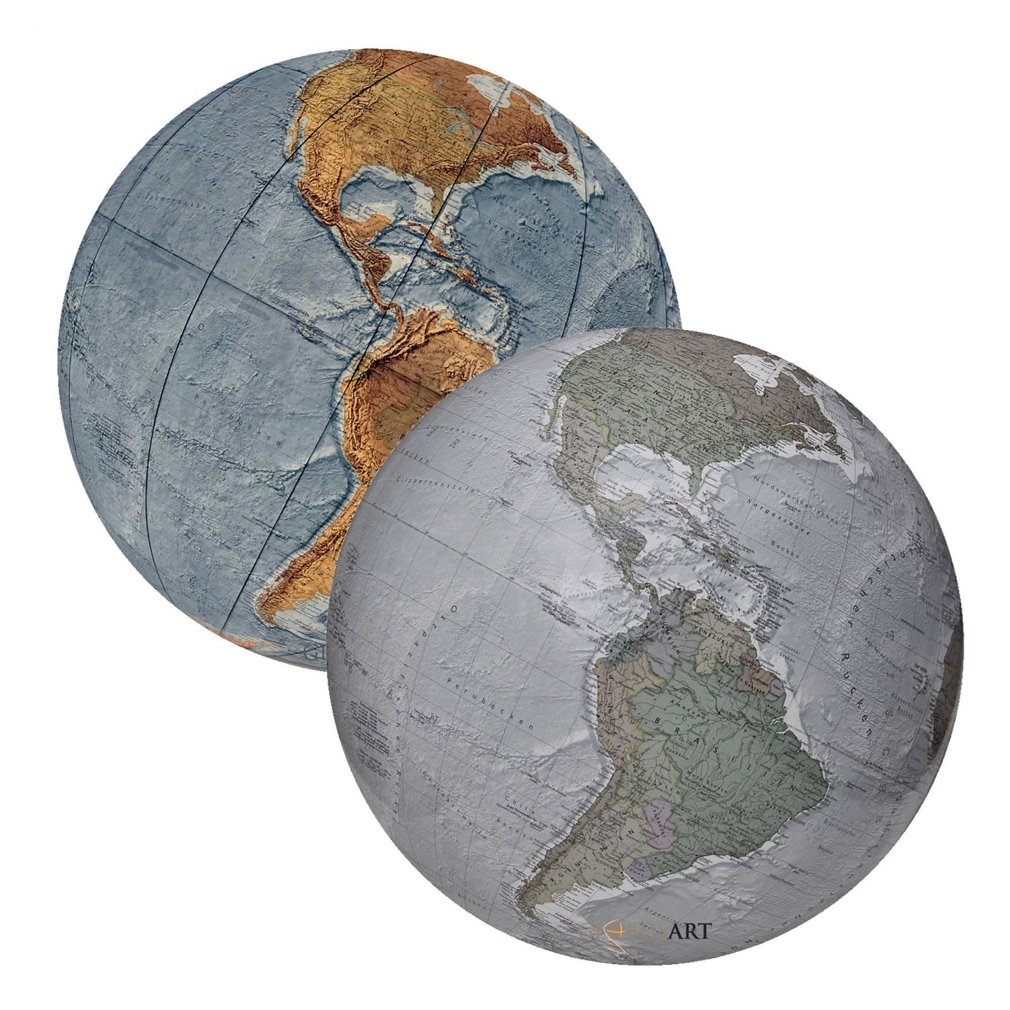 Globe lumineux Columbus Duo Alba, D 400 mm, globe sur pied, verre acrylique, différentes variantes
