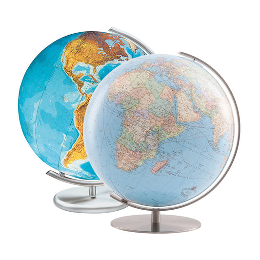 Globe lumineux Columbus DUO, globe de table, D 400 mm, acier inoxydable, différentes variantes